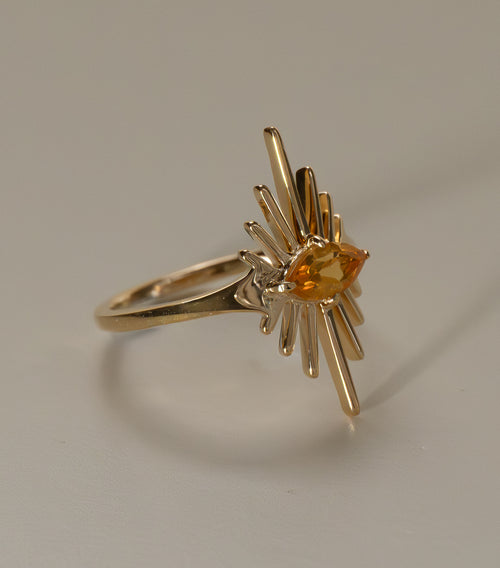 Citrine Sun Visions Ring