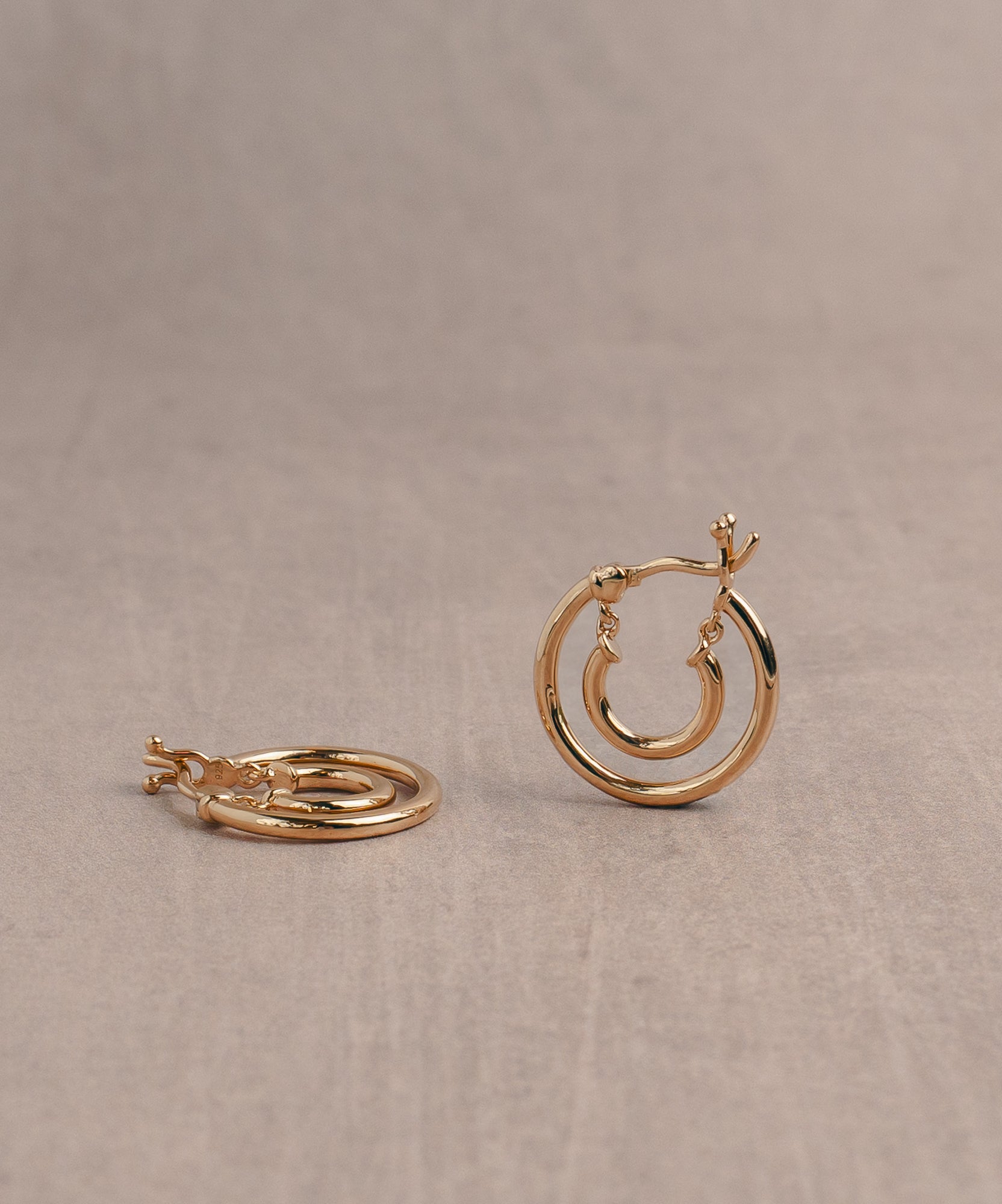 Gloria Double Hoops